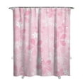 thumbnail image 1 of 72" x 84" Floral and Hummingbird Shower Curtain Waterproof Fade-Resistant Machine Washable Bathroom Drape, 1 of 3