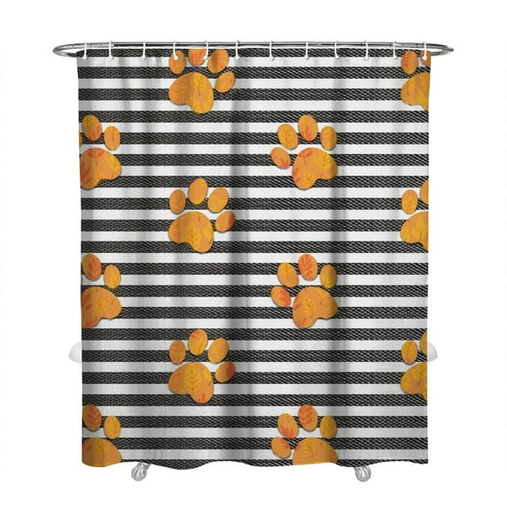 72" x 84" Watercolor Puppy Shower Curtain - Hand-Drawn Dog Artwork Waterproof Quick-Dry Decor