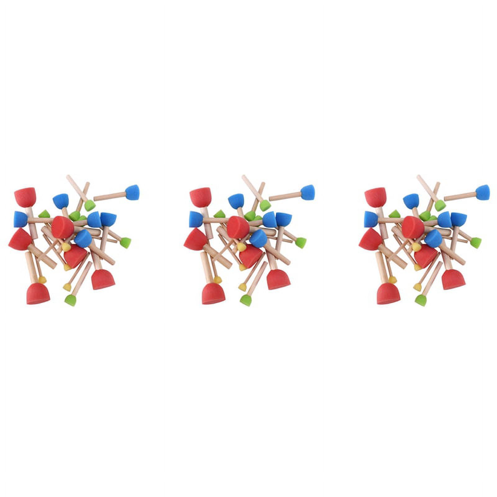 72 x Foam Pouncer AssortmentSponge Painting Stippler Set Foam Brush