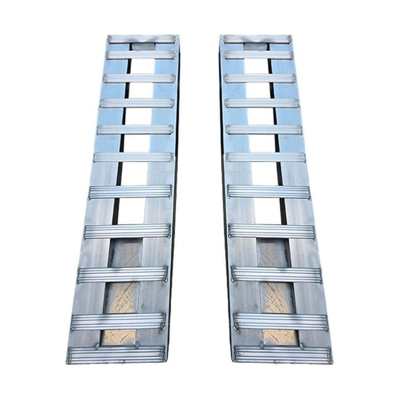 72"x14"x2.5" Aluminum Trailer Loading Ramps with Knife Foot & Hook Ends (Pair) - 5000 lbs Capacity per Axle - Heavy Duty Truck Beds & Tailgate Loading Ramps for Car, ATV - Made in USA