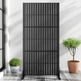 thumbnail image 1 of 72"x35"x16" Outdoor Privacy Screen with Stand Metal Balcony Decorative Screen,Black, 1 of 5