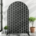 thumbnail image 1 of 72"x47"x16" Outdoor Privacy Screen with Stand Metal Balcony Decorative Screen,Black, 1 of 5