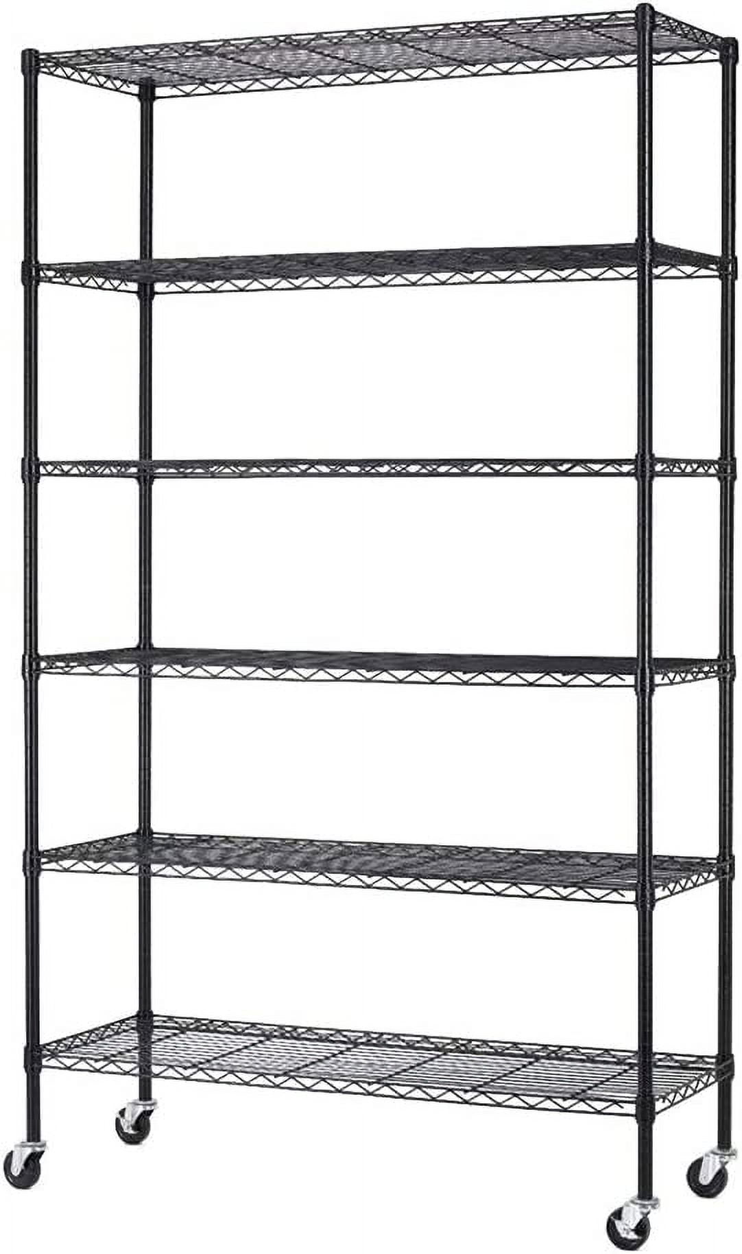 72"x48"x18" 6 Tire Wire Shelving Unit NSF Storage Shelves Large Heavy