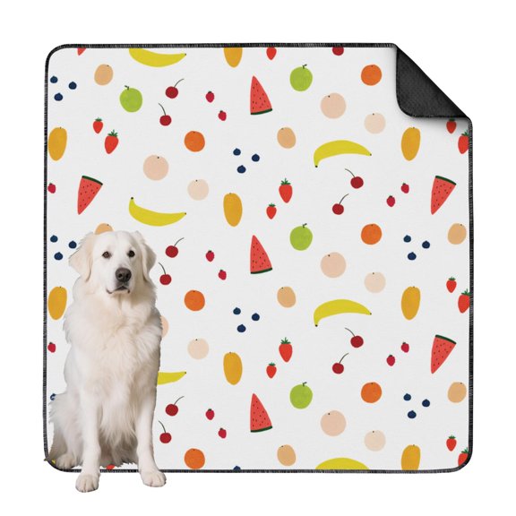 72"x72" Extra Large Premium Fruit Washable Pee Pads, Reusable Dog Pee Pads with Non-Slip Backing for Hard Surface Applications