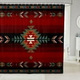 thumbnail image 1 of 72"x72" Southwest Native Design Bath Curtain Southwestern Geometric Shower Curtain for Kids Waterproof Tribal Bathroom Shower Curtain Set Red Green Kids Bathroom Accessories, 1 of 6