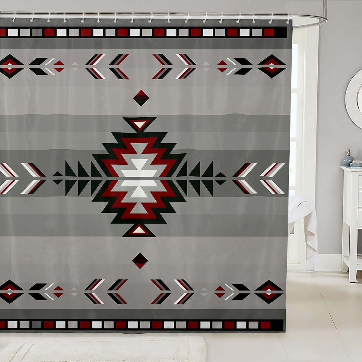 72"x84" Southwest Native Design Bath Curtain Southwestern Geometric