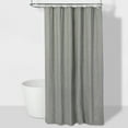 thumbnail image 1 of 72"x84" Waffle Weave Shower Curtain Gray, 1 of 4
