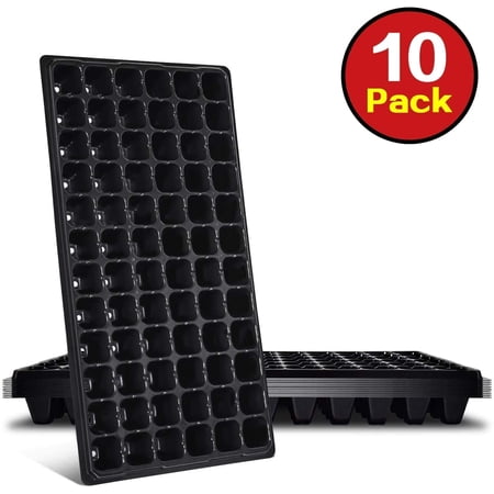 720 Cells Seedling Start Trays (10 Trays 72-Cells) with Drain Holes Mini Propagator