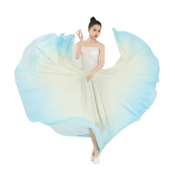 720 Degree Big Swing Elegant Gradient Ballet Skirts Women Stage Performance Dance Costume Classical Dance Skirts