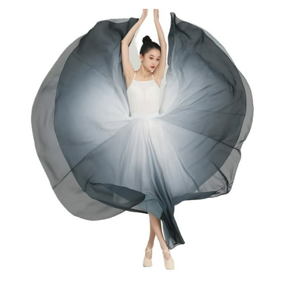 720 Degree Big Swing Elegant Gradient Ballet Skirts Women Stage Performance Dance Costume Classical Dance Skirts