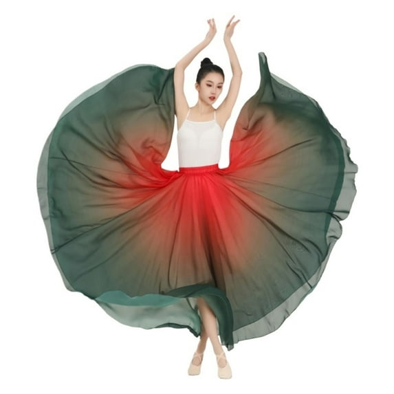 720 Degree Big Swing Elegant Gradient Ballet Skirts Women Stage Performance Dance Costume Classical Dance Skirts