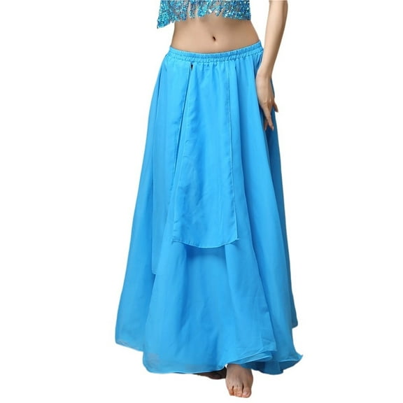 720 Degree Chiffon Belly Dance Skirt 8 Colors BellyDance Skirt Women Dancing Split Multi Piece Skirt Slit Dance Skirts