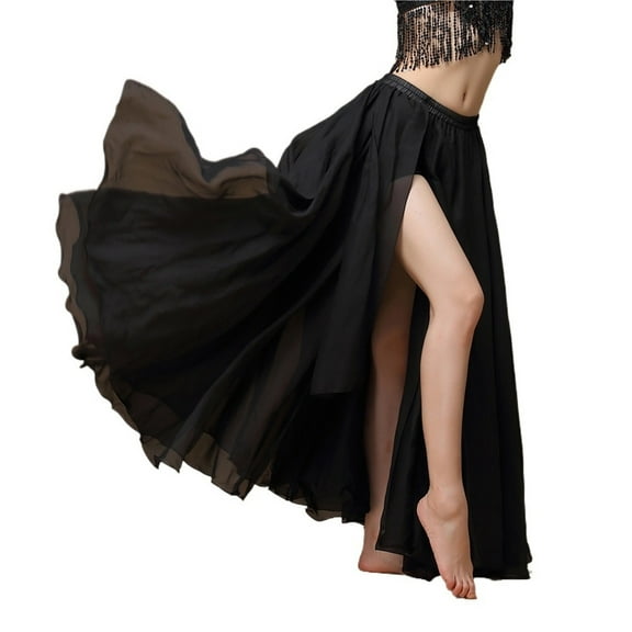 720 Degree Chiffon Belly Dance Skirt 8 Colors BellyDance Skirt Women Dancing Split Multi Piece Skirt Slit Dance Skirts
