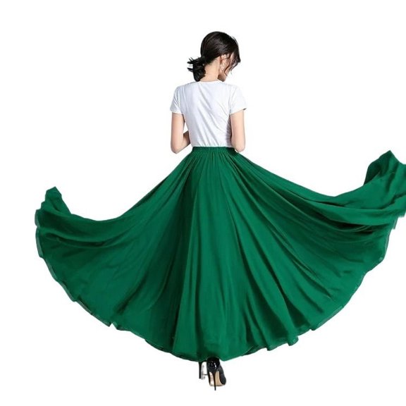 720 Degree Chiffon Skirt For Women Gauze Skirt Large Swing Ballet Stage Practice Long Skirts Dancer Wear