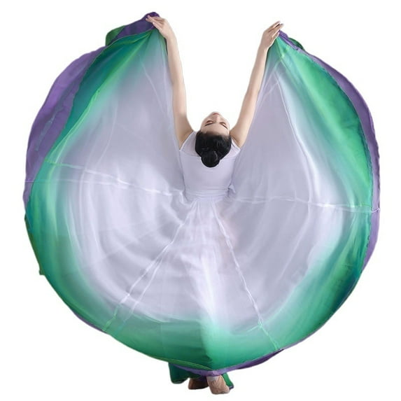 720 Degree Dance Performer Gradient Lace-up Fairy Skirts Women Cosplay Stage Performance Classical Dance Practice Skirt