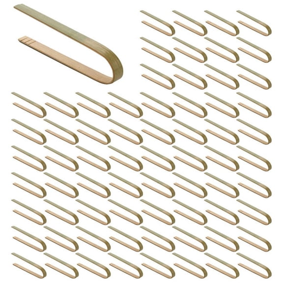 720 Pack Mini Bamboo Tongs, 4 Inch Disposable Tongs, Eco-Friendly Mini Disposable Bamboo Utensils Toast Tongs