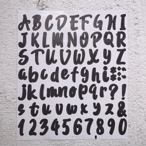 720 Pieces 10 Sheets Self-Adhesive Vinyl Sticker, Alphabet Letter Number Stickers for Mailbox, Door (Black, 1 Inch)