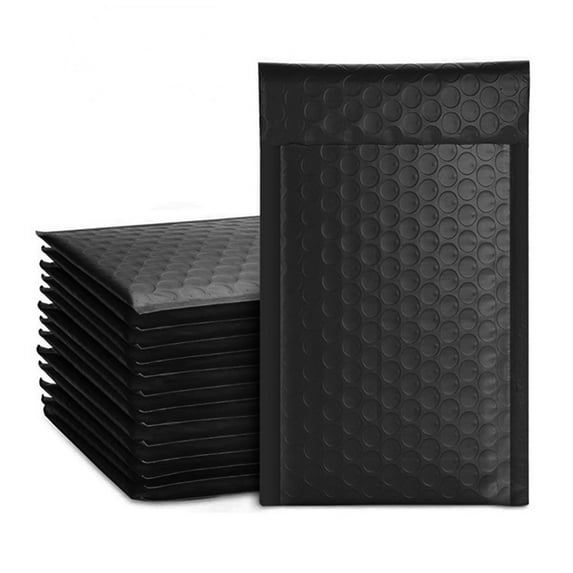 720 Poly Bubble Mailers 4x8" Envelopes Self Adhesive With 60 Stickers Black