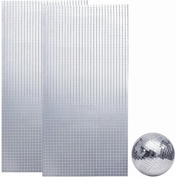 7200pcs Silver Mirror Mosaic Tiles 5x5mm Self Adhesive Square Disco 4D Ball Stickers