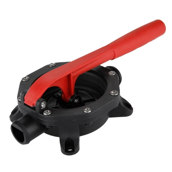 Boat Bilge Manual Pump for Water Transfer, Self-Priming, 720 GPH, 33mm Hose, Black and Red