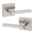 thumbnail image 1 of Kwikset Halifax Square Passage Lever Doorknob Satin Nickel, 1 of 9