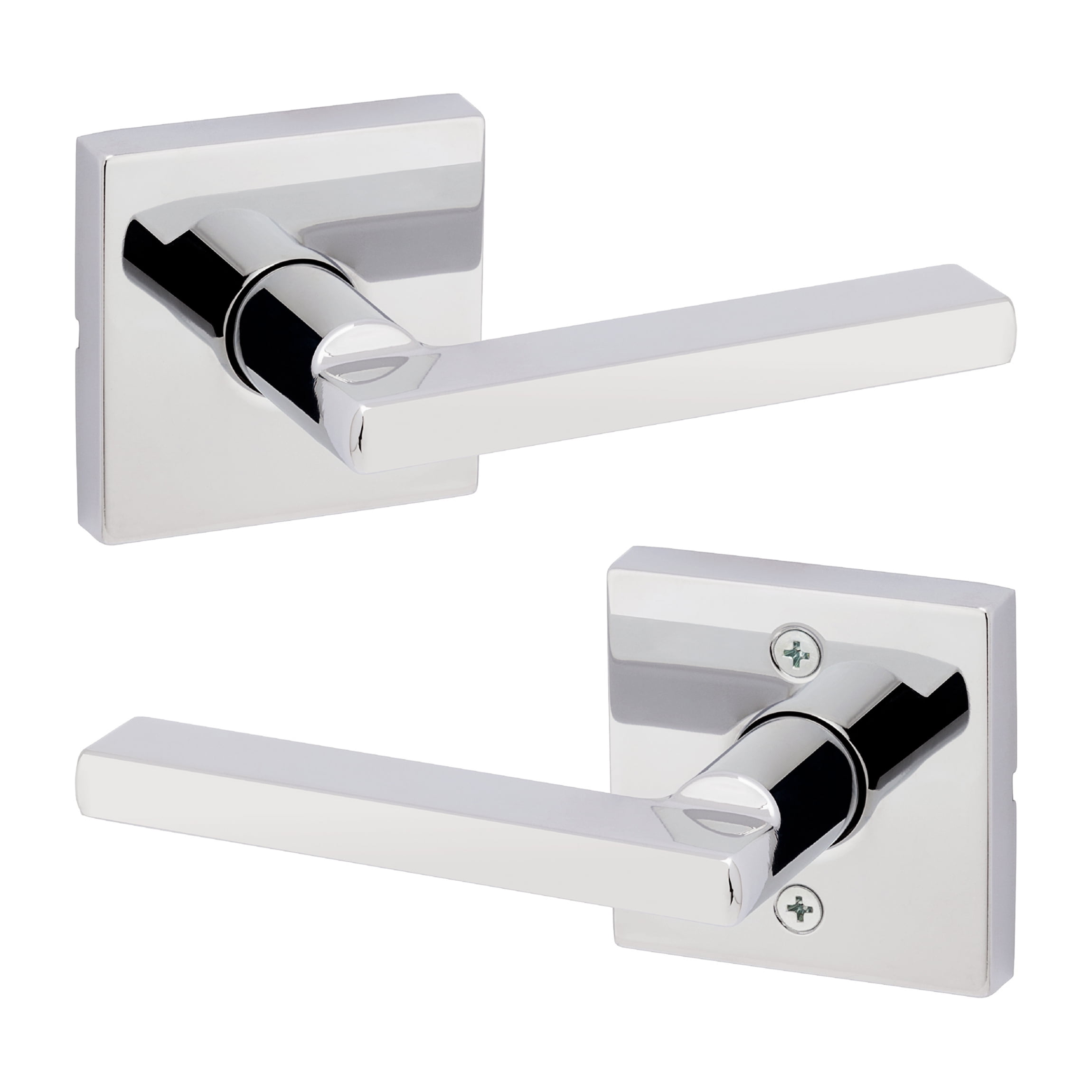 Polished Chrome Square Passage Lever Set
