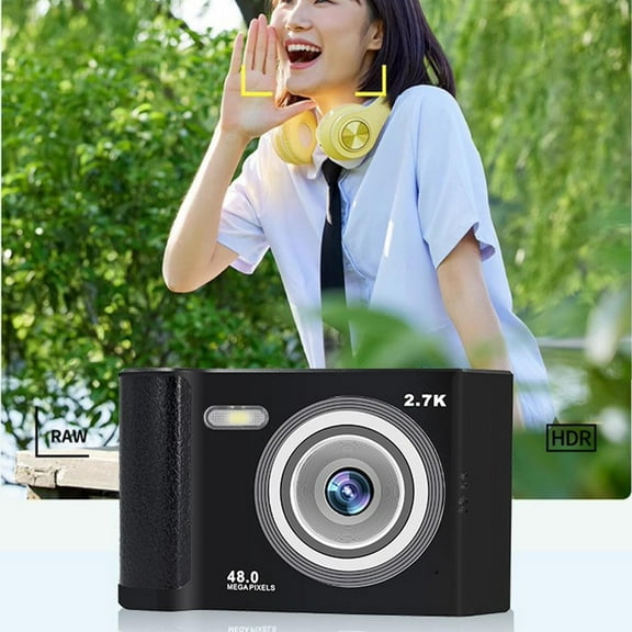 720P HD Student Digital Camera with 27MP CCD, 8X Digital Zoom, Built-In Filter Effects Compact Photography Device