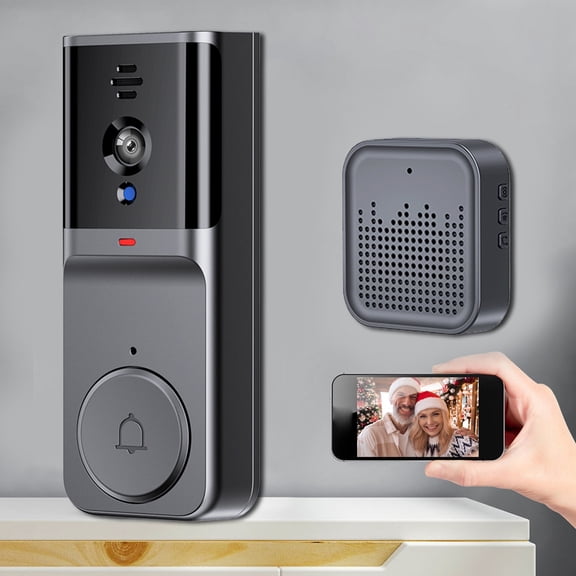 720P WiFi Smart Video Doorbell PIR Motion Detection Humanoid Recognition Night Vision IP65 Waterproof Two-Way Intercom Home Security Doorbell