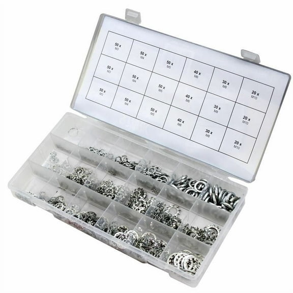 720pc Waher Lock Washer Assortment For The Most Common Nuts and Bolts