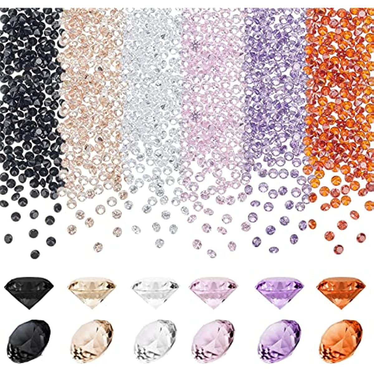 Confettis de table cabochon strass diamant