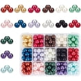 thumbnail image 1 of 720pcs 8mm Tiny Satin Luster Glass Pearl Bead Round Loose Beads for Jewelry Making 24 Colors, 1 of 8