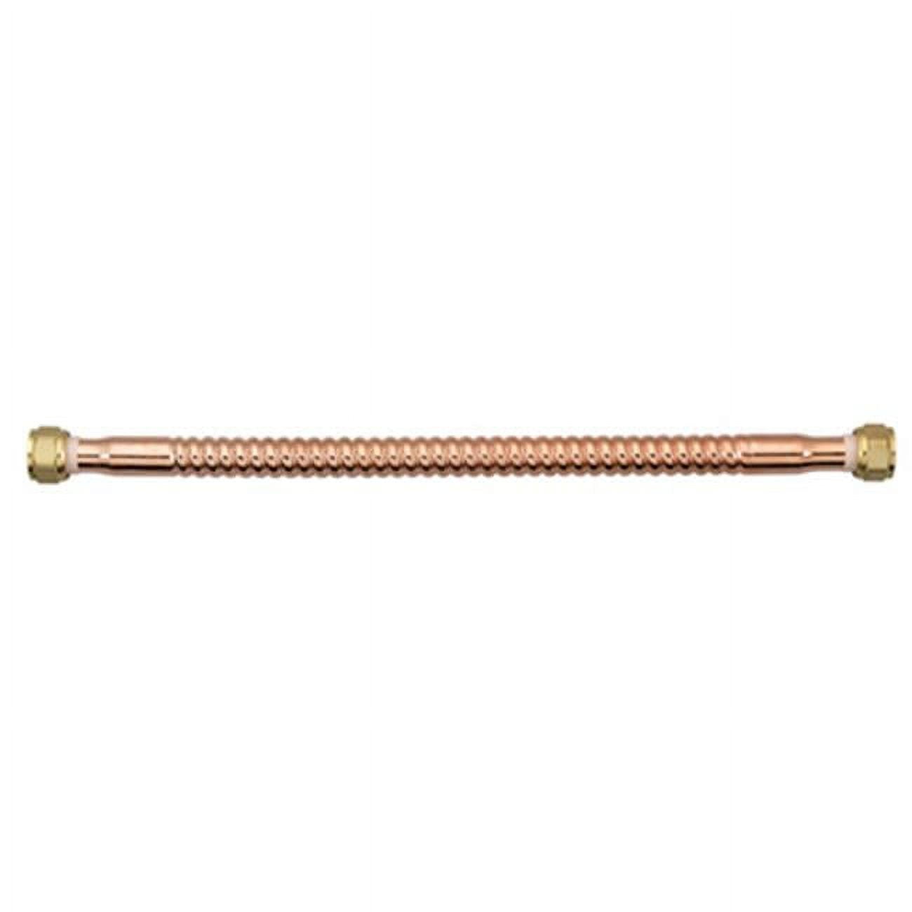 7211-24-34FIP-T 0.75 Female Iron Pipe x 24 in. Corrugated Copper Water Heater Connector