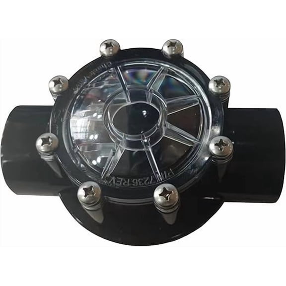 7235 Check Valve 180-Dgree,1-1/2-Inch to 2-Inch Replacement for Pools and Spas Straight Through Flow (Black)