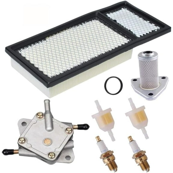 72368G01 Air Filter Golf Cart Tune Up Kit Replacement for EZGO Medalist TXT 1991-2008 295/350cc 4 Cycle Robins Motor with 72084-G01 Fuel Filter 72021-G01 Fuel Pump Spark Plug Kit