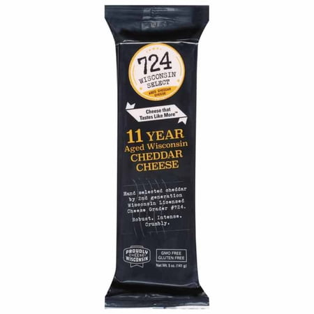 724 WISCONSIN S - Aged 11 Years Cheddar Cheese 5OZ ( Pack of 9)