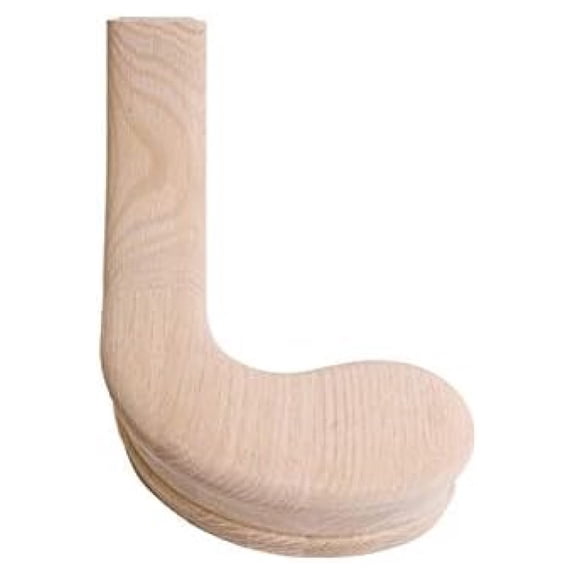 7245 Red Oak Right Hand Turnout - 6210 Wood Staircase Handrail Fitting for Stair Remodel