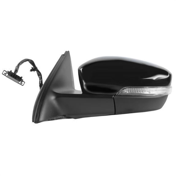 72534V - Fit System Driver Side Mirror For 12-14 Volkswagen Gli Sedan, 11-14 Jetta Sedan, 13-14 Jetta Hybrid, Textured Black W/ Ptm Cover, W/ Turn Signal, W/O Memory, Foldaway, Heated Power