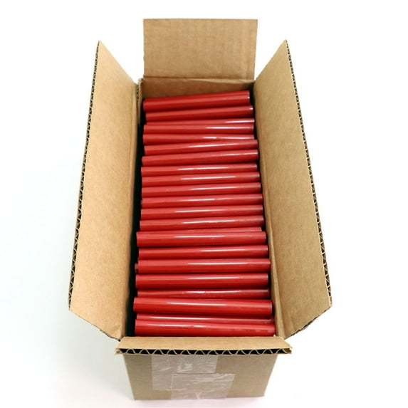 725R54CRED Full Size 4" Red Color Hot Glue Stick - 5 lb Box