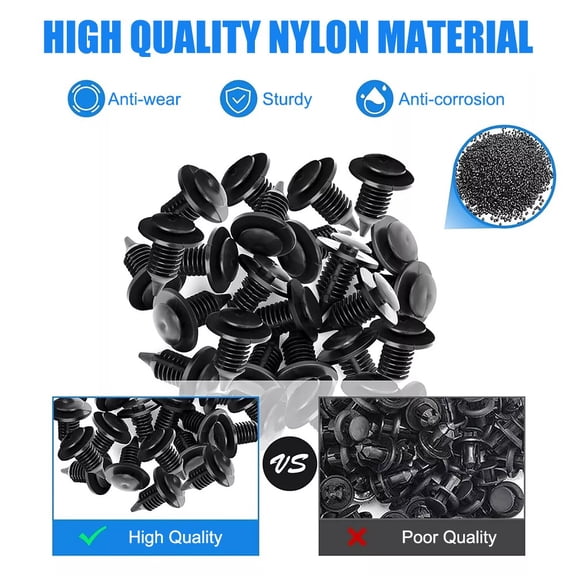 725Xcar Bumper Clips Set Push Pin Rivet Bumper Door Trim Panel Retainer Fastener