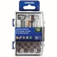 thumbnail image 1 of Dremel 727-01 Sanding & Grinding Rotary Tool Accessory Kit with Case, 31-Piece – Includes Grinding Stones, Sanding Bands, Cut-Off Wheel and Mandrel, 1 of 7