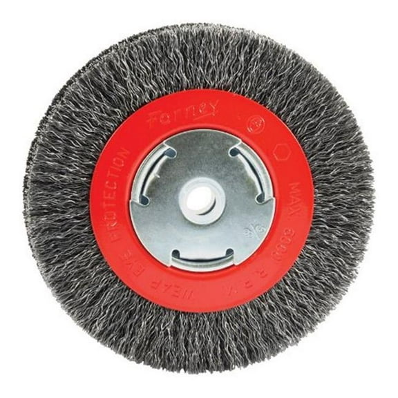 72752 Arbor Coarse Crimped Wire Bench Wheel Brush 6 x 0.5.62 in.