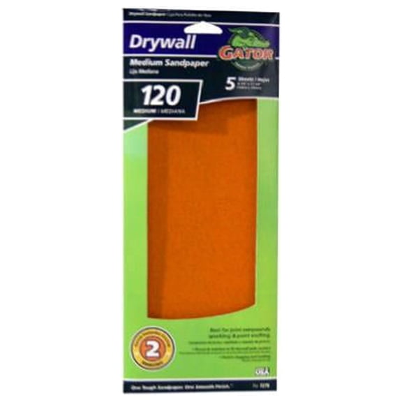 Ali Industries 7276 4.25 in. 120 Grit Pre-Cut Drywall Paper- 5 Pack