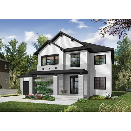 728-3720: Craftsman Northwest 4 Bed, 3 Bath Luxury Home Plan, 2038 Sq Ft: Full Blueprints with License to Build by Home Plan Marketplace - Lesuto