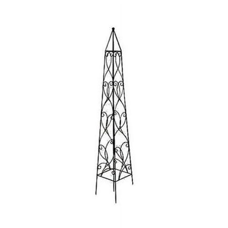 72862 Wisteria Obelisk, Steel, Black, 36-In. - Quantity 1