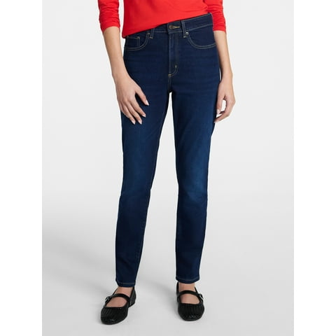 Time and Tru Women's High Rise Skinny Jeans, 29" Inseam Regular, Sizes 0-20, 10S-16S