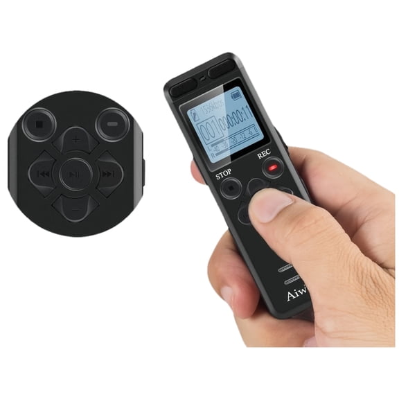 72GB Digital Voice Recorder, Voice-Activated for Lectures and Meetings - Aiworth 9860Hr Audio Recorder with Playback, MP3 Player, Password Protection, Speed Variation