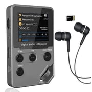72GB Lossless MP3 Player,MP4 Music Player,Full Body Zinc Alloy,Professional Level Music Player with BT 5.0,Earphones,Photo/Video Play/FM Radio/Voice Recorder/E-Book Reader, HiFi Sound,Ideal for Sport
