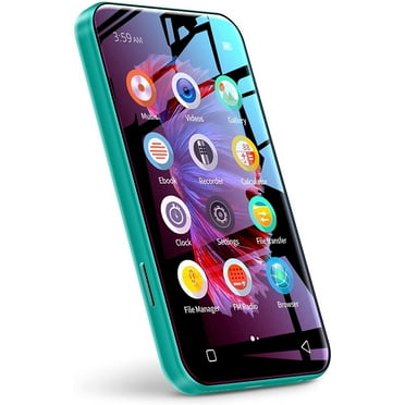 72GB WiFi Mp3 Player with Bluetooth, TIMMKOO 4.0" Full Touch Screen Mp3 Mp4 Player with Speaker, Portable HiFi Sound Walkman Digital Music Player with FM Radio, Recorder, Ebook, Browser (Green)