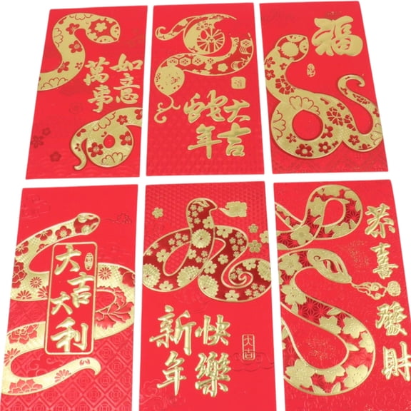 72PCS Big Chinese Lucky Money Red Envelopes for Lunar Year of Snake