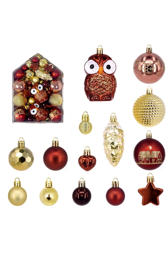 72PCS Christmas Ball Ornaments,Plastic Christmas Tree Ornaments Balls,2024 Christmas Ornaments Set, Colorful Hanging Tree Balls Ornaments for Christmas